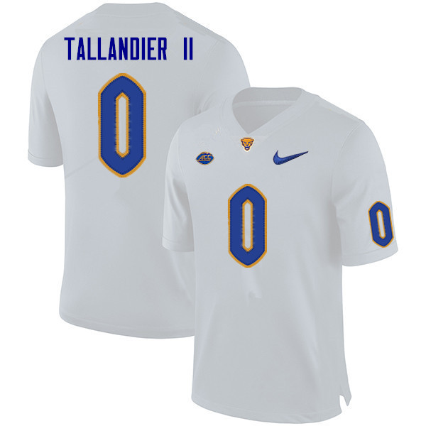 Men #0 Judson Tallandier II Pitt Panthers College Football Jerseys Sale-White